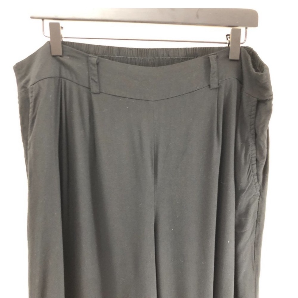 Torrid Womens Culottes Pants Black Elastic Waist Wide Leg Pockets Plus 2X